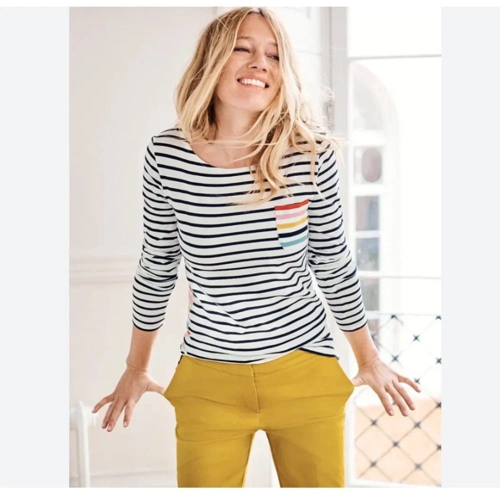 Boden Stripes Ahead of the rest Long Sleeve T-Shirt - Picture 4 of 4